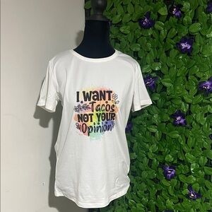 NEW Women’s White Graphic T-Shirt Size S